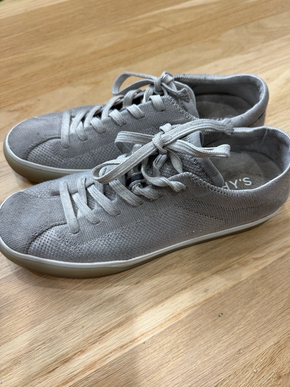 Rothy’s Lace Up Sneakers Storm Gray Size 7.5